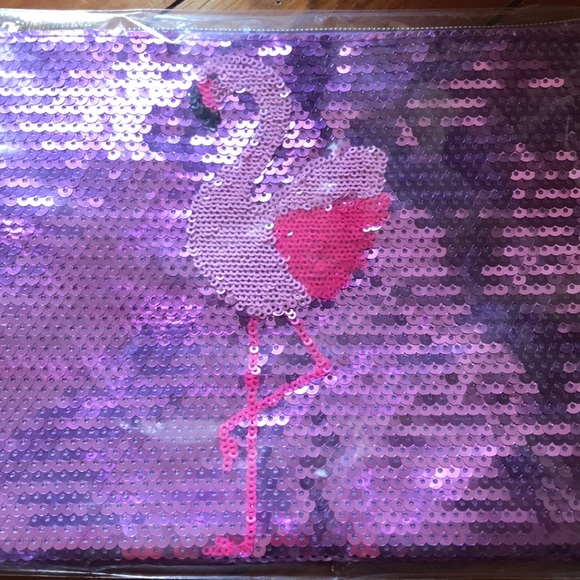 TARTE | Flamingo Sequin Makeup Bag - Picture 3 of 5